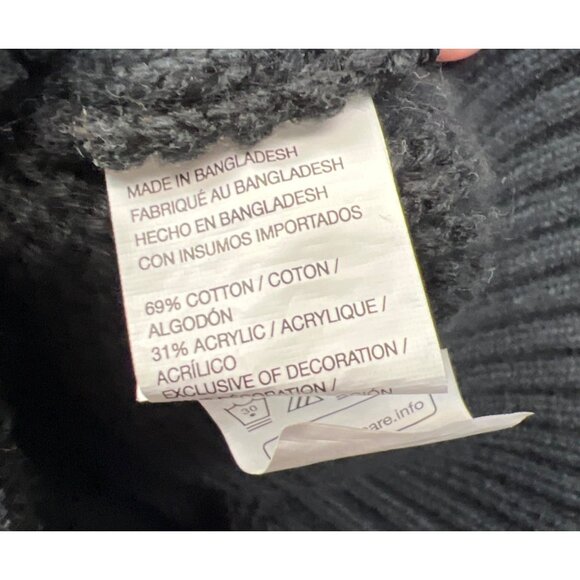 Izod Black & Red Quarter Zip Fair Isle Warm Sweater - Picture 8 of 8